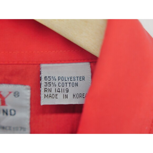 Ely Diamond‎ Western ranch shirt men's size 2XL red roses snap buttons - Picture 5 of 10